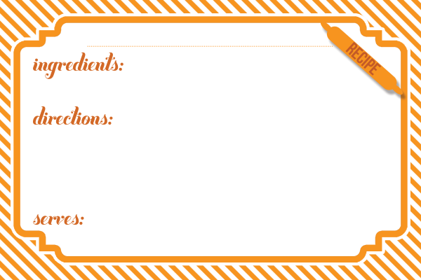 Free Printable Recipe Card for The Bakery Spot